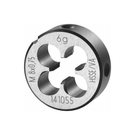 Garant M8X0.75 HSS-E Round Die, Closed/Pre-Slit Form 141055 8X0,75